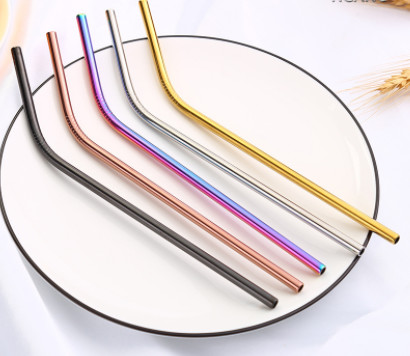 Reusable Stainless Steel Water Bottle Accessories Metal Drinking Straws