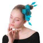 10*30Cm Party Decoration Church Sinamay Feather Fascinator With Headband Party