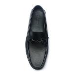 BRUNO VIERO Black Breathable Mens Leather Moccasins