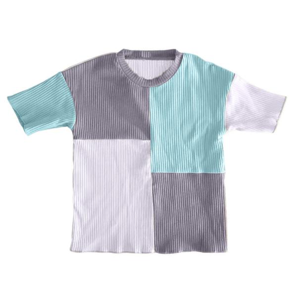 100% Ribbed Cotton Kids Slim Fit Stretchy Patchwork Short Sleeve Tee Shirts Cosy