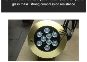 Quality Brass Pool Fountain Accessories 9W Led Underwater Lights wholesale