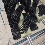 custom Spiral Roller Brush High Density Nylon Brush Aluminum Alloy/Galvanized