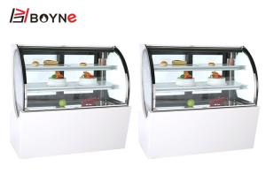 Quality Arc Cake Cabinet with Three Layer Glass Door Marble Base for bakery wholesale