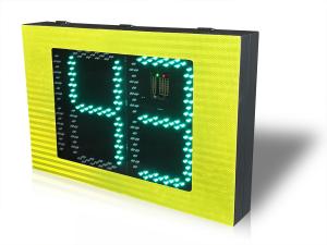 Quality Iron Material Solar Traffic Speed Sign With Red Green Color Display wholesale
