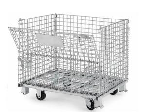 Quality Collapsible Wire Mesh Container Foldable Steel Pallet Storage Cage wholesale