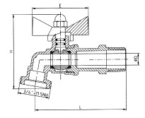 Heavy Duty Hose Bibb Valves Male Threaded Brass Ball Valve With Aluminum Alloy Handle