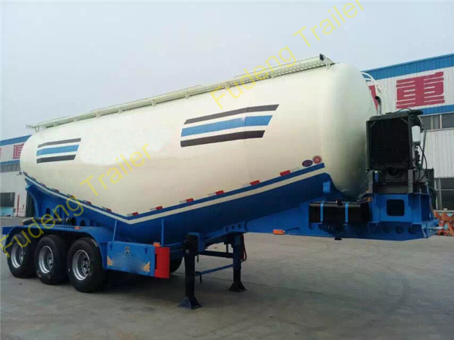 Powder material dry silo bulk cement tank trailer 45CBM bulker tanker semi trailer