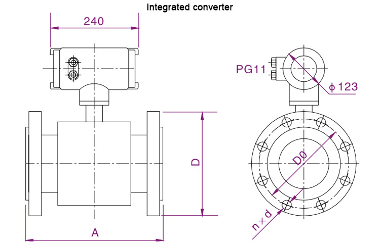 Low Price LCD Display IP65 Electromagnetic Flowmeter