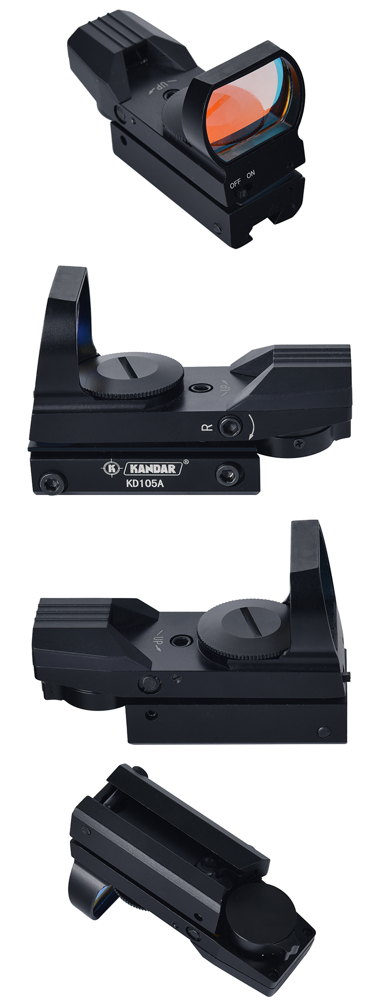 11mm/20mm Base 1X22x33 Red Dot Reflex Sight with Free Eye Relief and Accessories