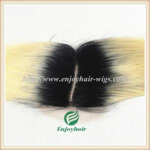 Quality Silk top closure 4''x4'' malaysian virgin hair T-color1B/613# straight hair middle part wholesale