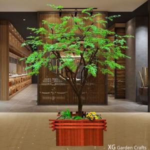 Quality Light Weight Washable Artificial Green Maple Leaves For Pub Decoration wholesale