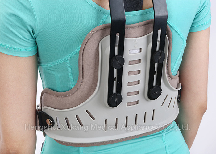 Adjustable Head Neck Chest Medical Orthosis With Aluminum Alloy And Plastic Plate
