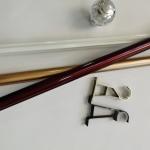 6.7 Metres Zinc Alloy 0.7mm Long Black Curtain Rod