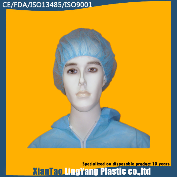 High quanlity non woven disposable surgical bouffant cap