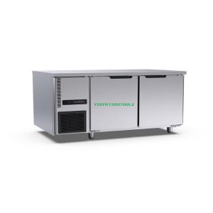 Quality Commercial 2 Door Table Chiller Hotel Kitchen 360l Table Top Deep Freezer 1500×700×800mm wholesale