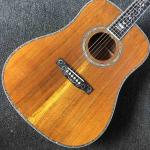 AAA Deluxe Solid KOA Top 41" Abalone Inlays Ebony Fingerboard Acoustic Guitar