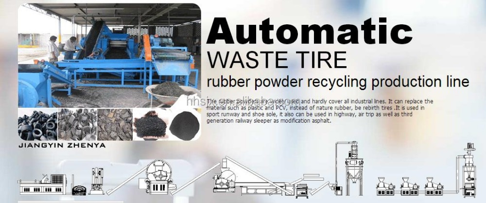 Rubber Tire Granules Recycle Waste Tire Shredder Production Line