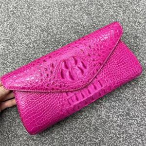 Quality Authentic Crocodile Skin Women Envelop Clutch Genuine Alligator Leather Lady Chain Purse Bag Female Cross Shoulder Bag wholesale