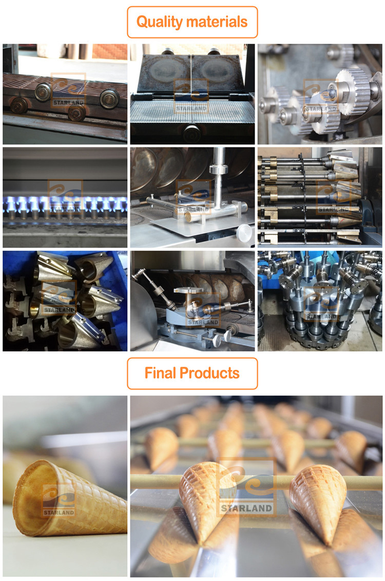 Ice Cream Cone Making Waffle Cup Machine 10500Lx2400Wx1800H