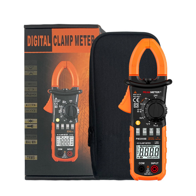 AC Digital CLamp Meter With Auto And Manual Range，Ammeter , Voltmeter , Ohmmeter And Backlight Current Measurement