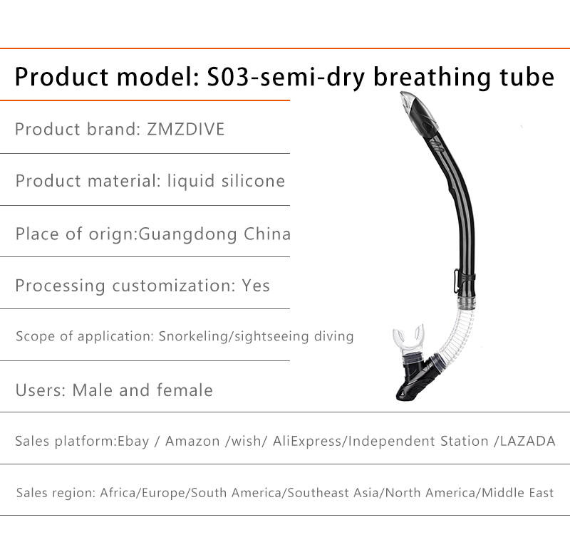 Customized Easybreath Snorkel Mask Diving Goggles And Breathing Tube Set