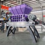 Two Shaft Waste Plastic Fabric Rag Shredder Machine For Cloth Leather