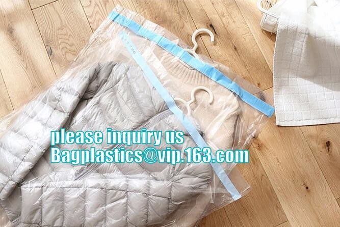 commercial clear pe ldpe poly hotel laundry roll up suit garment packaging dry cleaning cover plastic polythene bag for