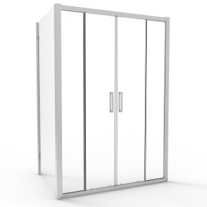 Quality Stainless Steel, Mirrorlight Color, Double Sliding Door With Side Panel wholesale