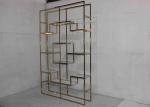 Stainless Steel Golden Modern Wine Rack Cabinet Light Classic Luxury