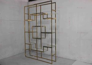Quality Stainless Steel Golden Modern Wine Rack Cabinet Light Classic Luxury wholesale