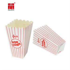Quality Red And White Popcorn Food Packaging Gift Boxes 2.9 X 2.9 Inch For Movie wholesale
