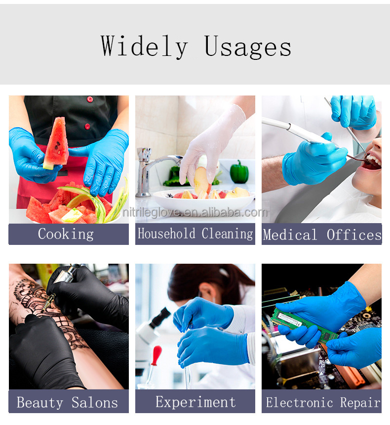 Disposable Nitrile Gloves Industrial Nitrile Examination Gloves