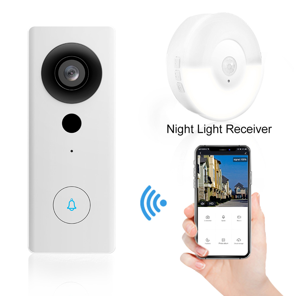 Wireless 2.0 Megapixel WIFI Video Doorbell PIR Motion Detection For Home