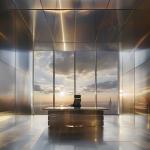 Contemporary Stainless Steel Sheets, High-Gloss Black, for Urban Building