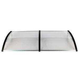 Quality Soundproof 200x100 Canopy Rain Cover , Polycarbonate Porch Canopy Black Holder wholesale