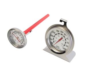 Quality Stainless Steel BBQ Cooking Thermometer Set With Glow In The Dark Dials wholesale