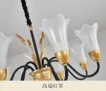 American rural living room modern creative simple dining room wheat chandelier