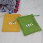 Fancy Small Colorful Velvet Drawstring Bag For Christmas / Halloween Gift