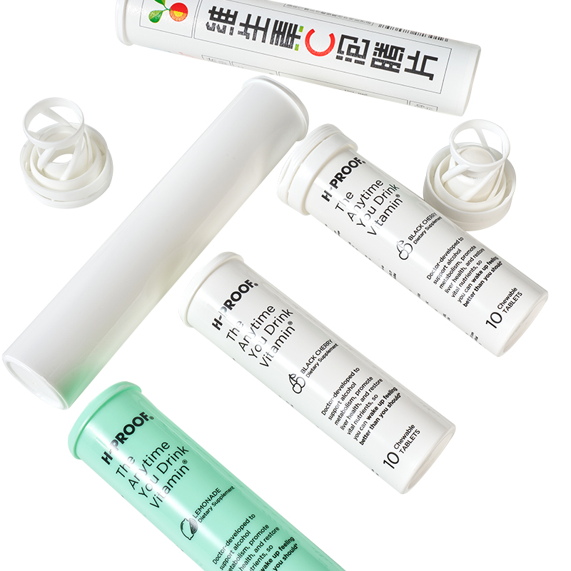 2024 Branded Effervescent Tablet Tube for Vitamins Custom Printed Empty Packaging