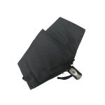 Mens Business Auto Open Close Umbrella Windproof With Pu Leather Bag In Black