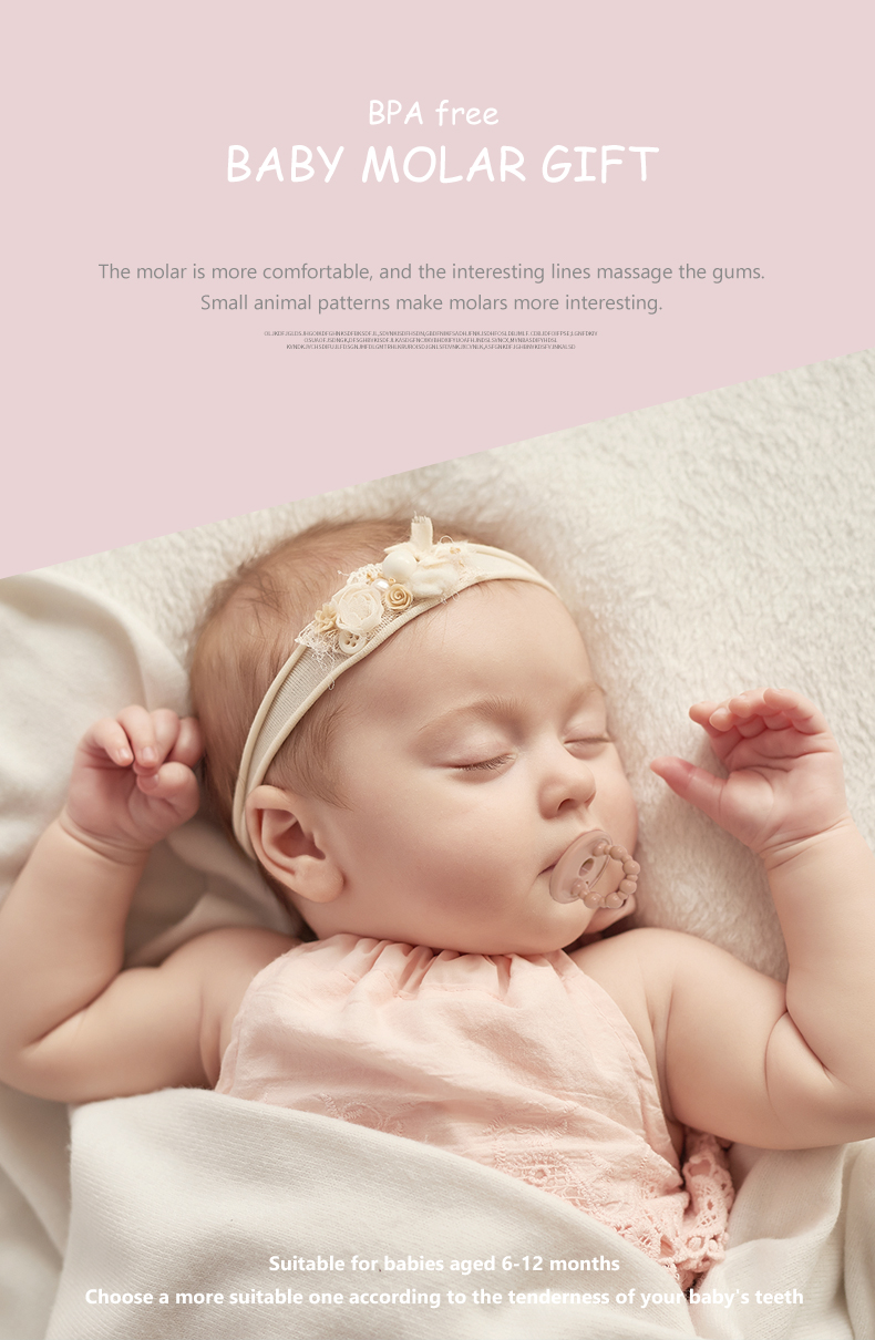 BPA Free Silicone Baby Teether Chewable For Nursing Gift OEM