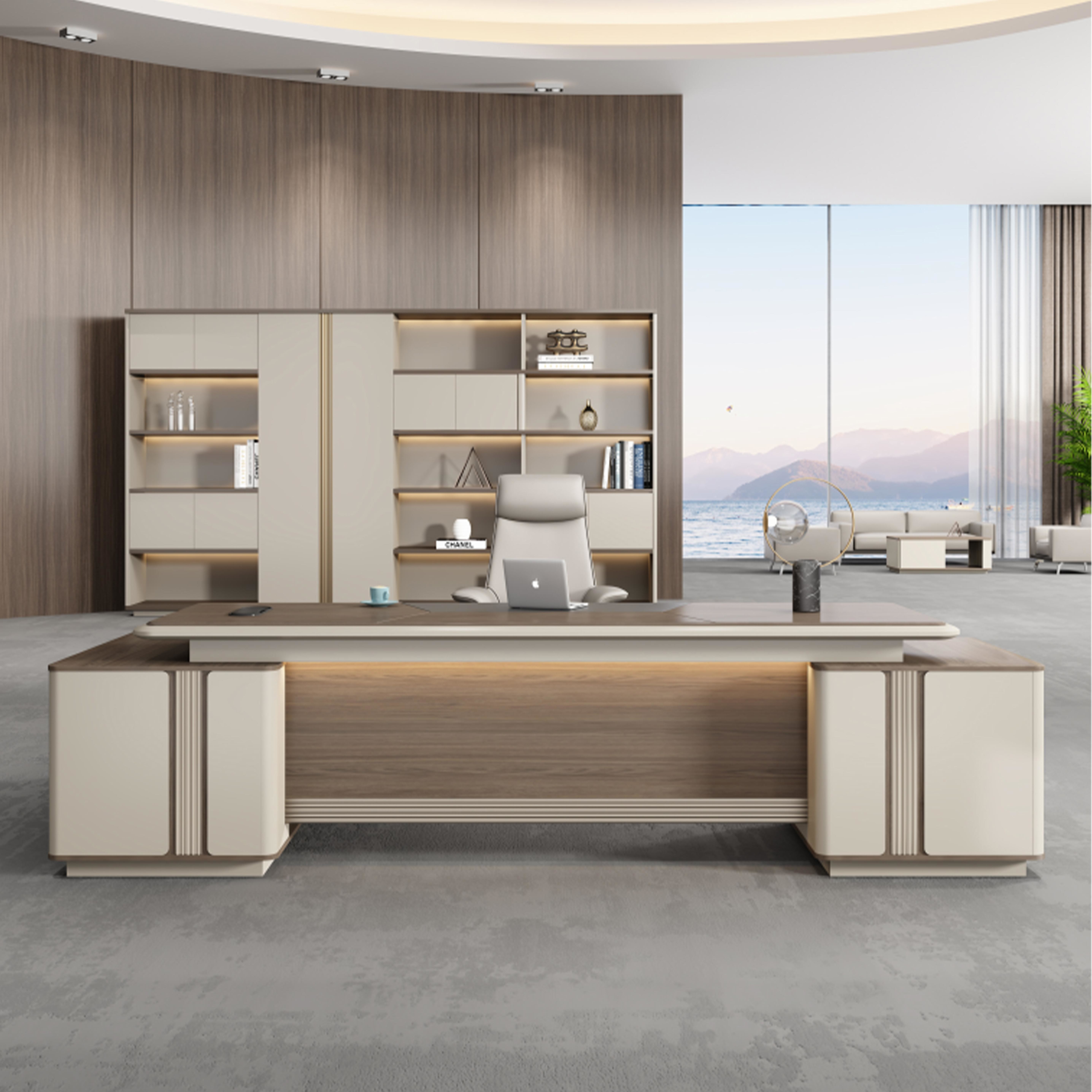 Office Furniture L Shape Mdf Boss Manager Ceo Executive Table Desk Computer Study Table