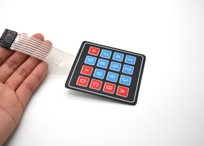 Square Embossed Tactile Membrane Switch Scratch Resistant