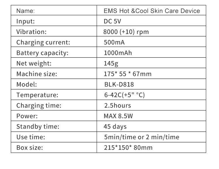 Hot Cold Electric Facial Clean RF EMS Beauty Machine