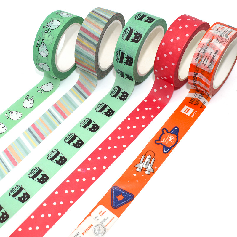 Kawaii Japanese Washi Paper Acrylic Adhesive Tape Washi Paper Masking Tape Christmas Washi Tape