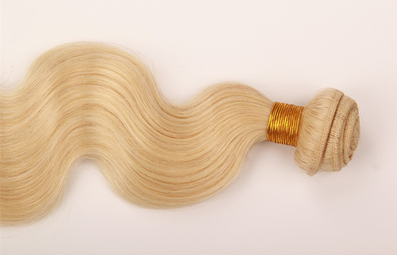 Double Weft No Shed Can Be Permed Aligned Cuticles Body Wave brazilian remy hair blonde