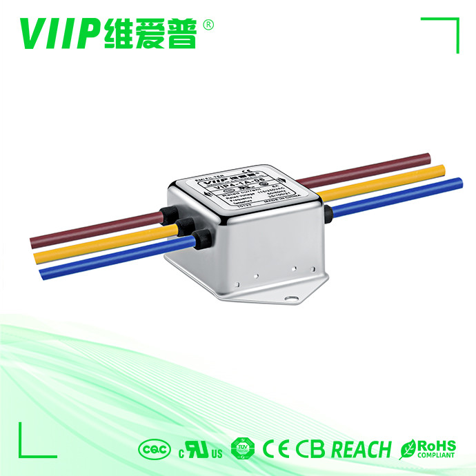 VIIP AC Single Phase RFI Line Filter For Radio 1450VDC 50/60HZ