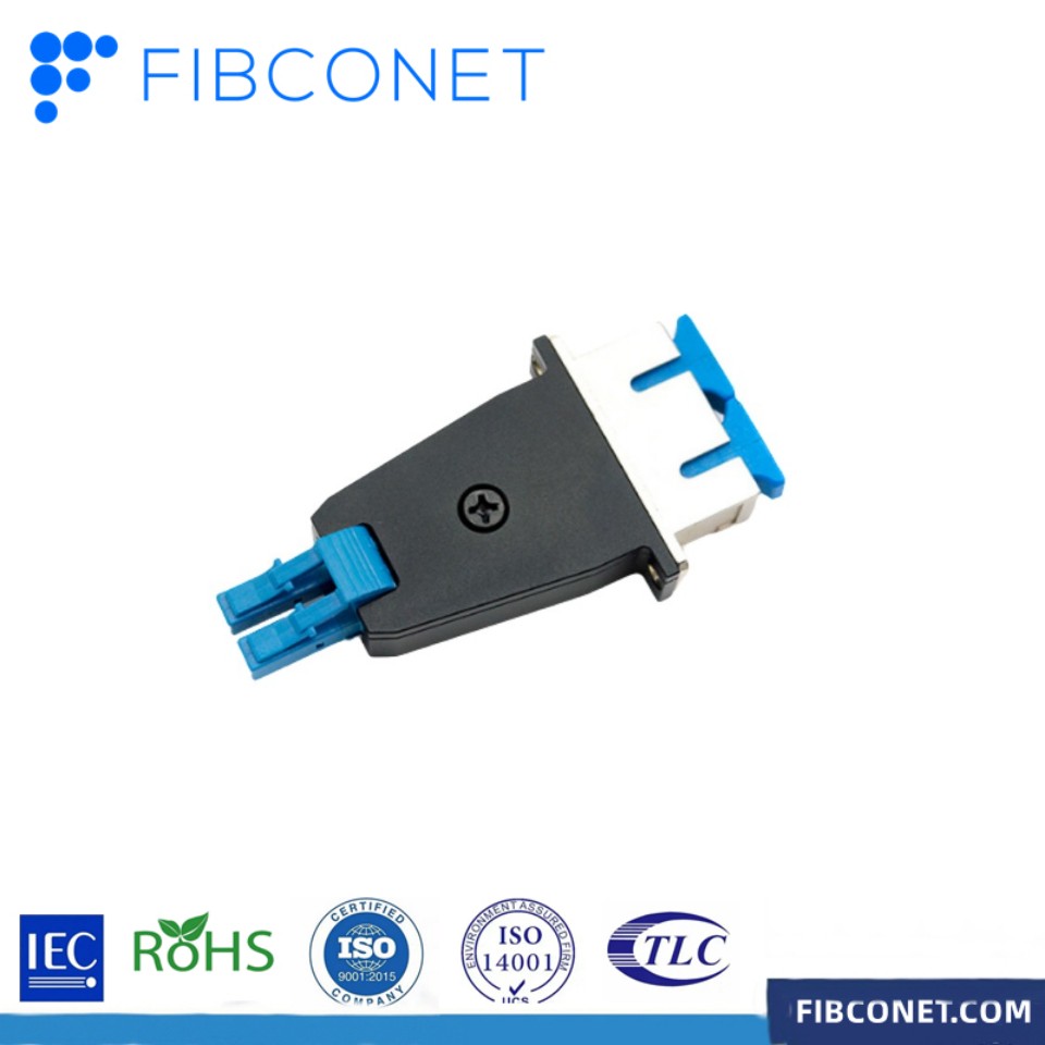 Split in LC/Upc Sc/Upc FTTH Duplex Plug Hybrid Fiber Optic Adapter with PBT