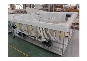 Quality 8 Person Acrylic Freestanding Pearl White Hot Tub Whirlpool Baths wholesale