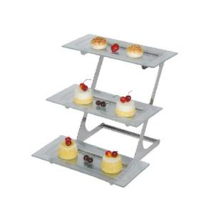 Quality 3 Tier Stainless steel buffet display stand SHKT-7021,metal buffet wholesale